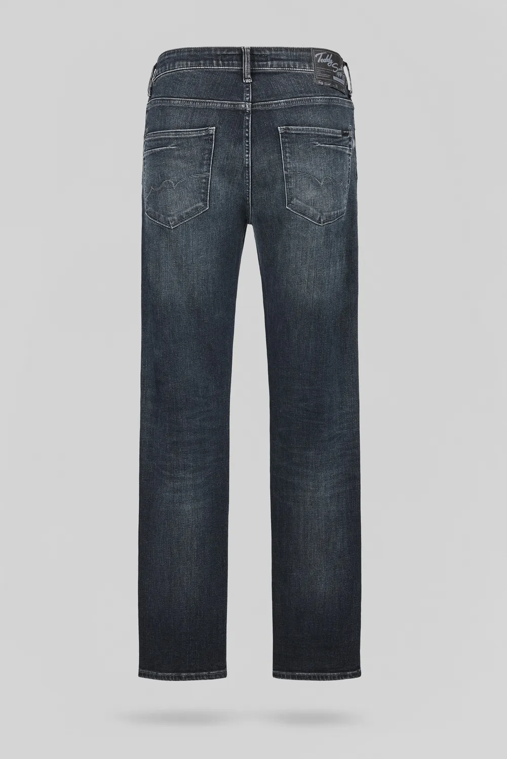 Teddy Smith Dylan Rock L32 Jeans Slim Grigio Blu Uomo