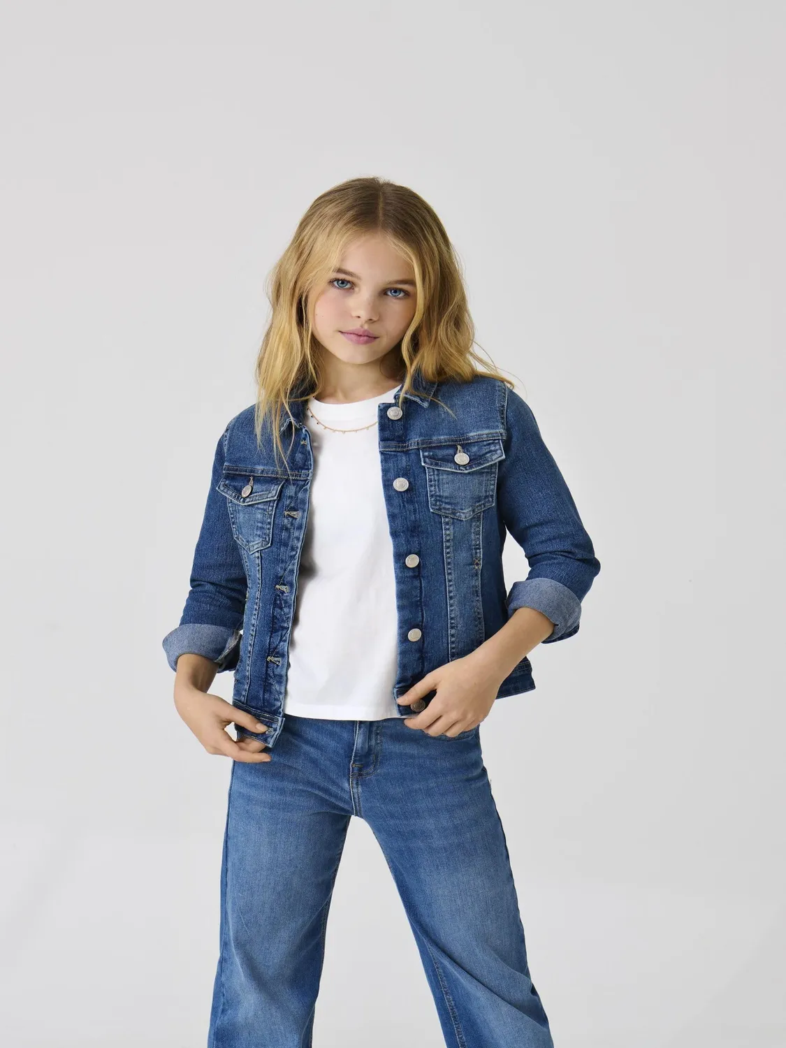 ONLY Konsara Med Blue Dnm giacca jeans bambina taglia 128
