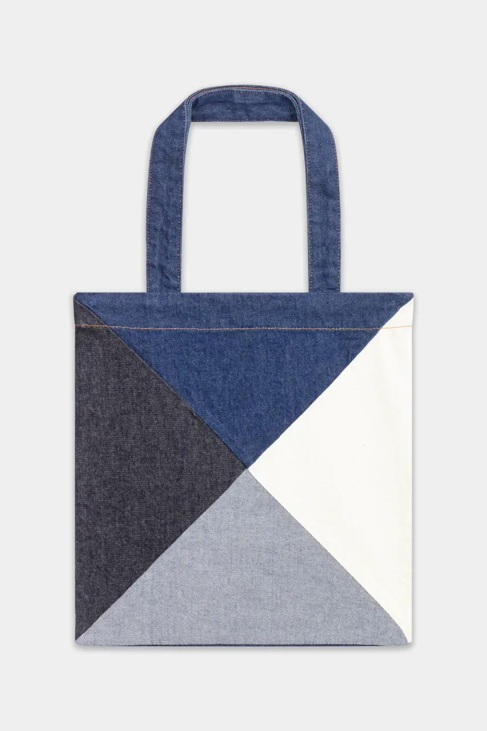 acquaverde Baggy Patchwork borsa Indigo denim