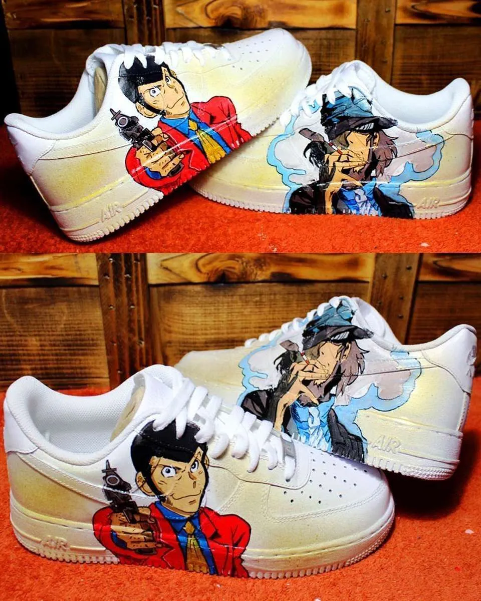 Nike Air Force 1 sneakers personalizzate Lupin Jigen