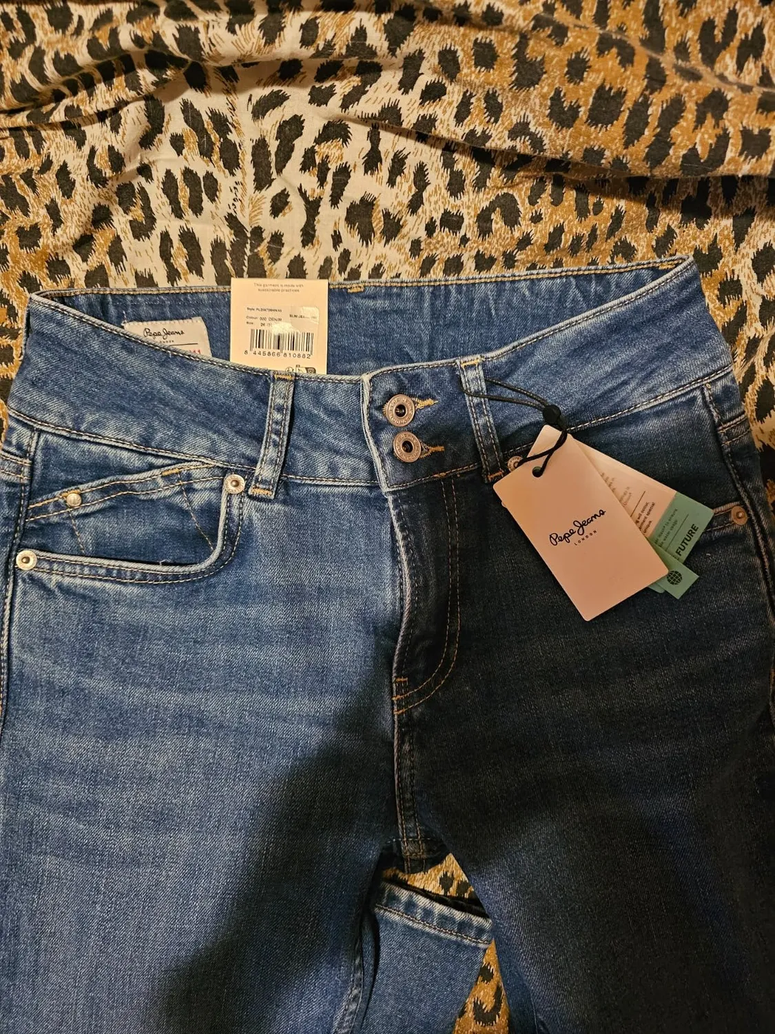 Pepe Jeans Slim Jeans Donna 27W 32L blu elasticizzato
