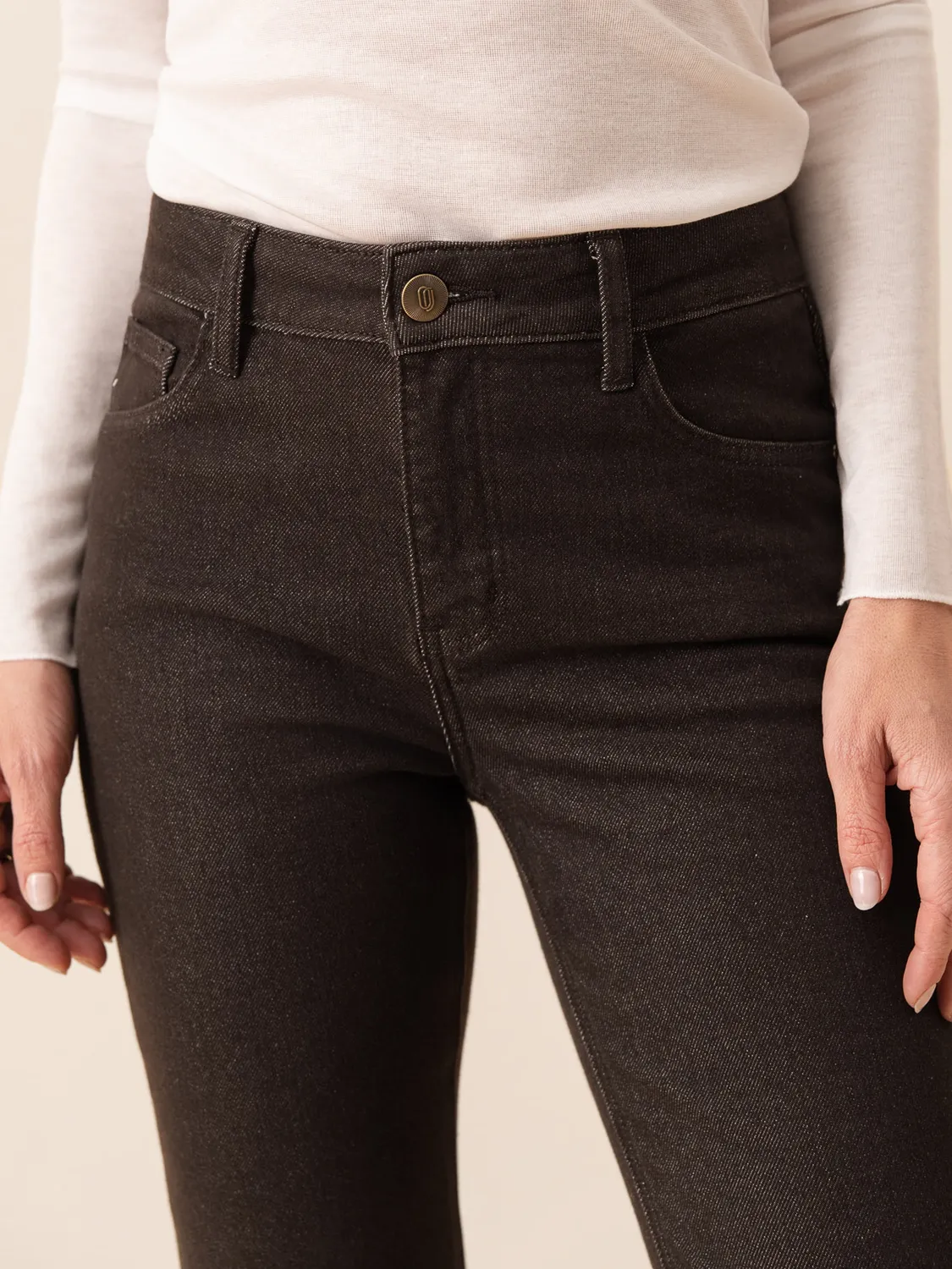 Oraije Mia jeans momfit cioccolato