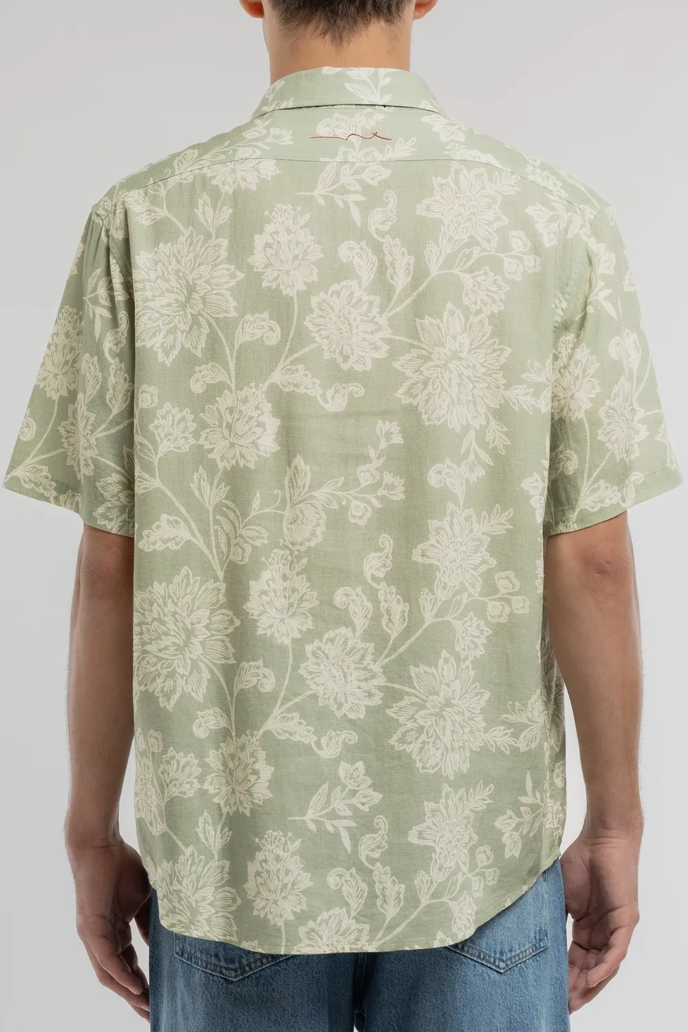 Teddy Smith Alberto camicia uomo verde salvia lino