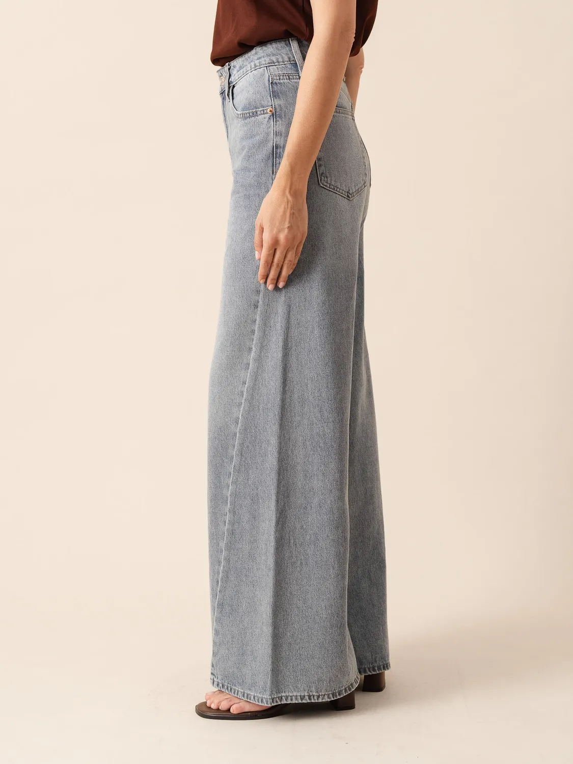 Oraije Barnes jeans palazzo blu vintage