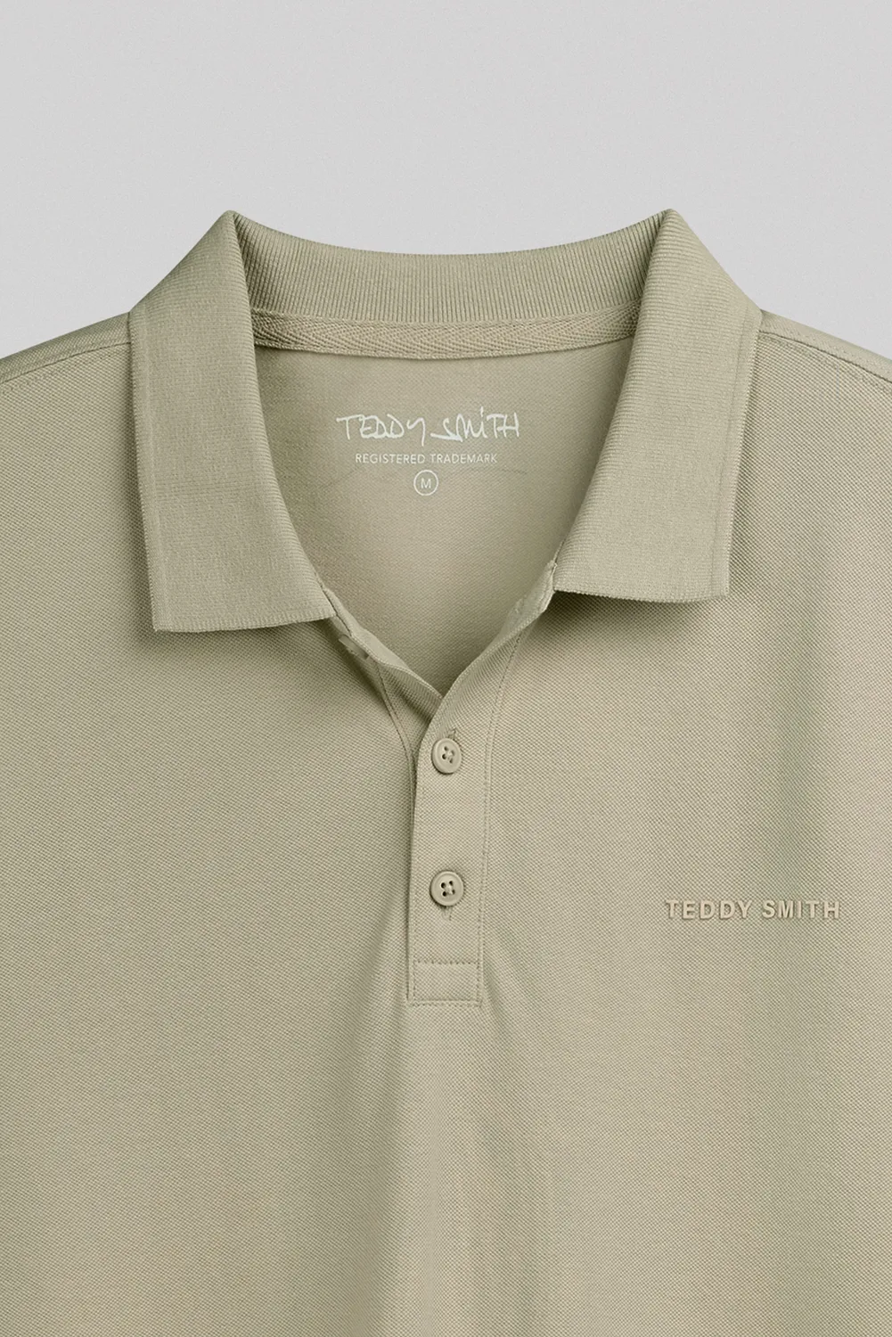 Teddy Smith P-Alban polo uomo cotone bleach kaki