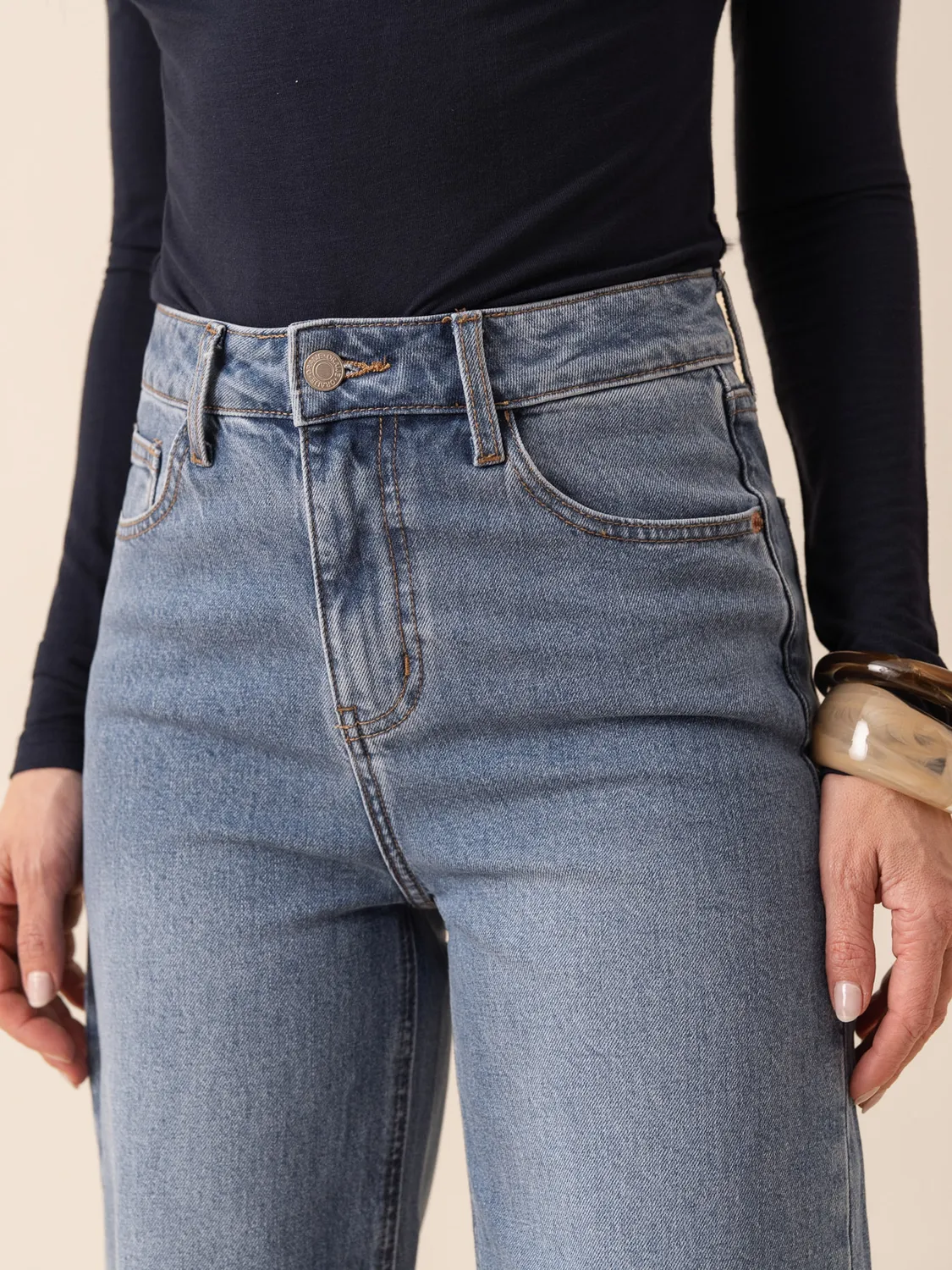 Oraije Sam jeans dritti blu vintage denim