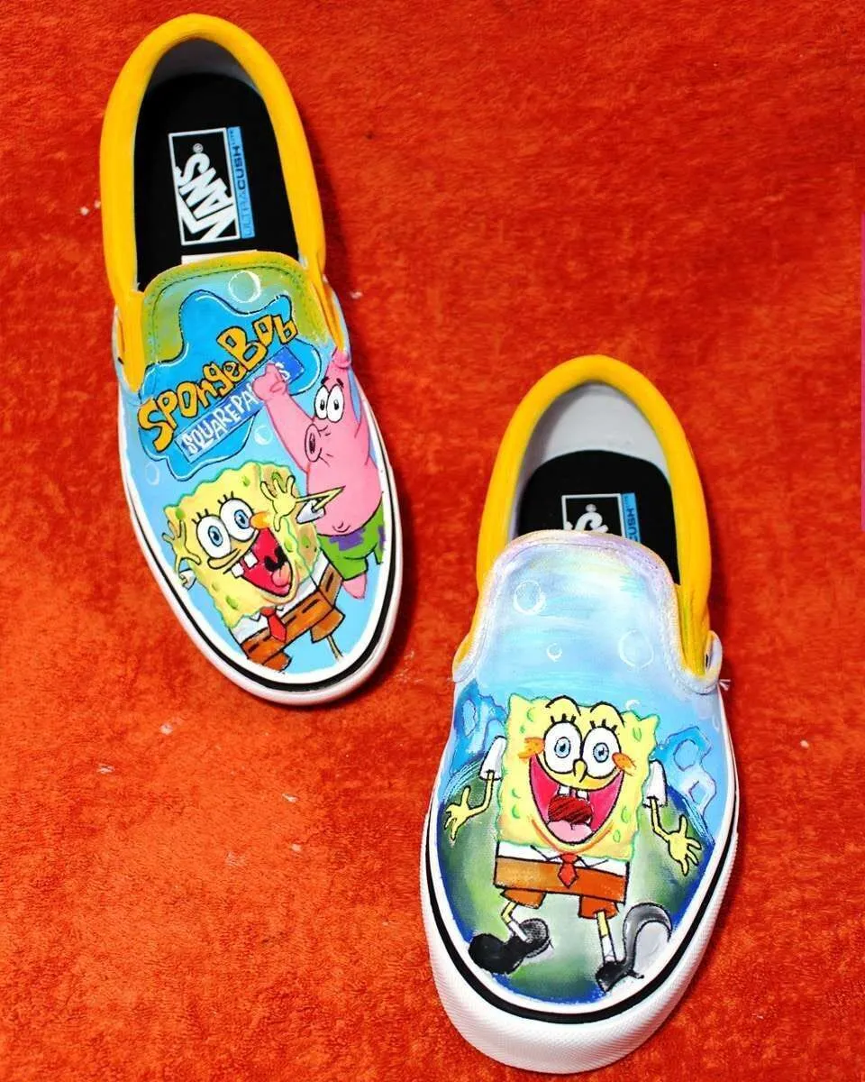 Vans Slip-On scarpe dipinte SpongeBob
