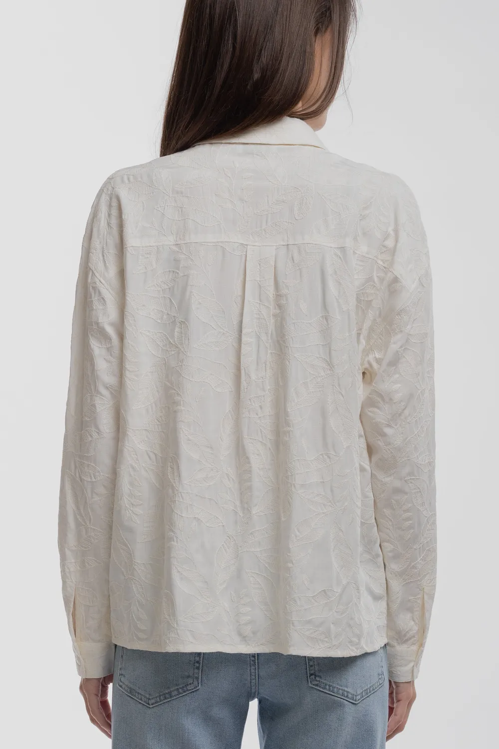 Teddy Smith C-Eline Middle White camicia donna viscosa ricamata
