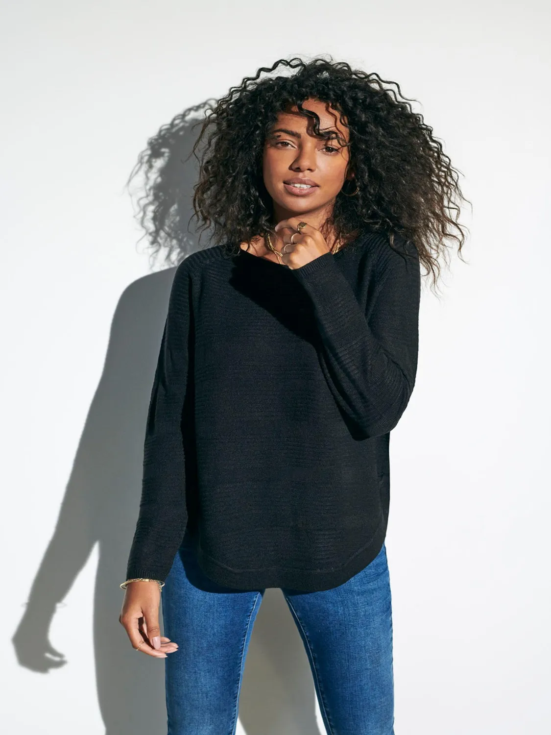 Only Onlcaviar Maglione Donna Nero Lana Misto
