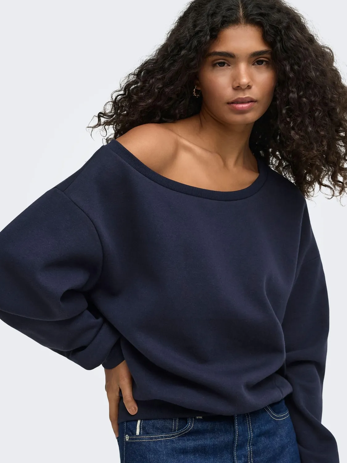ONLY Onlrhina felpa donna M grigio melange