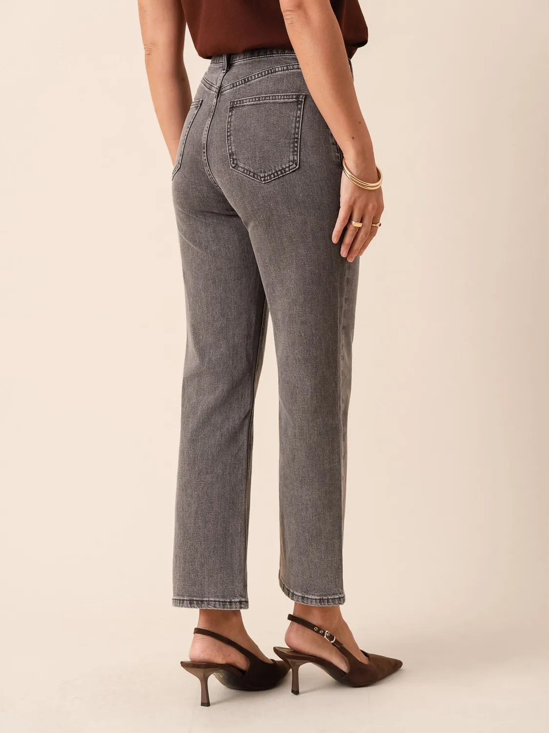 Oraije Solange jeans dritti grigio
