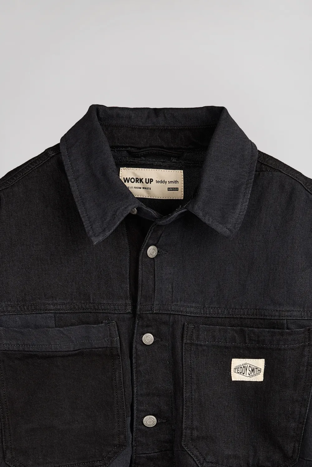 Teddy Smith C-Chicago ML camicia denim patchwork uomo
