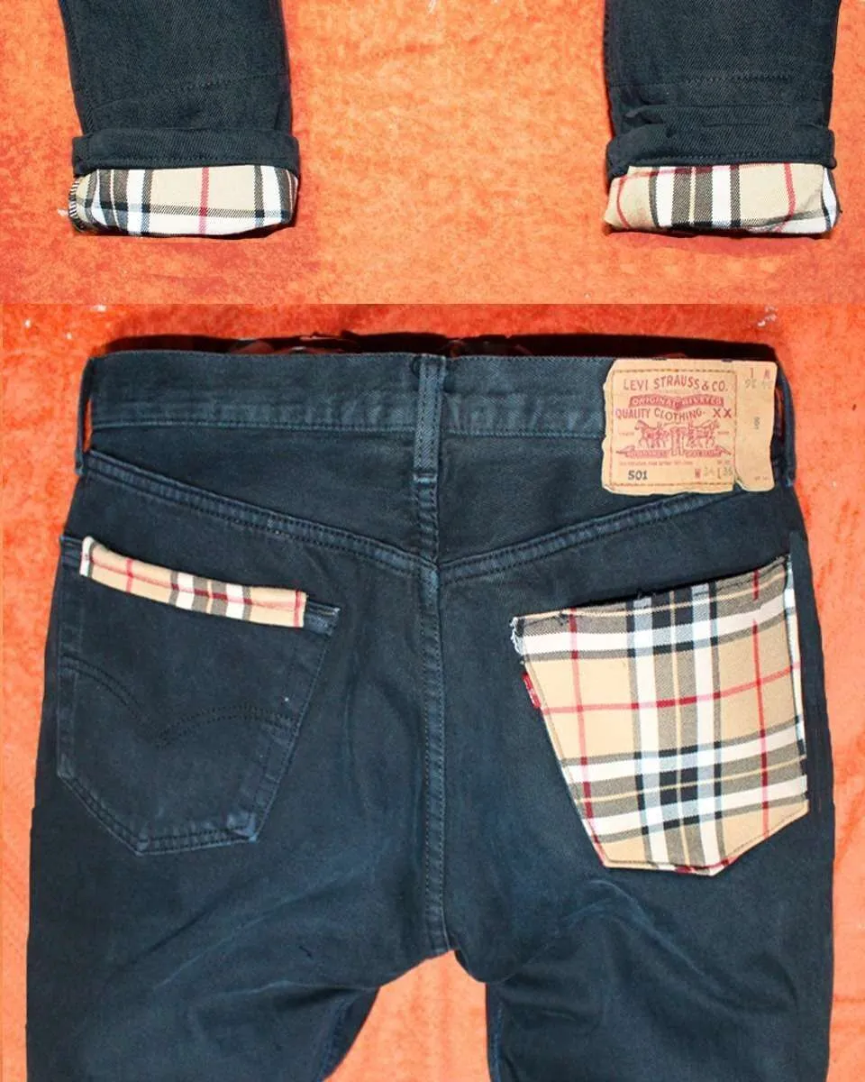 Never Say Never 07 Jeans Vintage Black Personalizzati Check