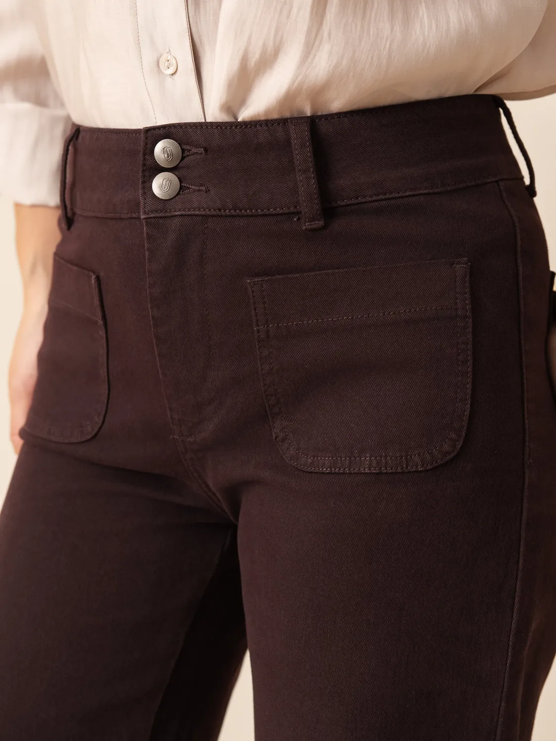 Oraije Elenette jeans flare melanzana