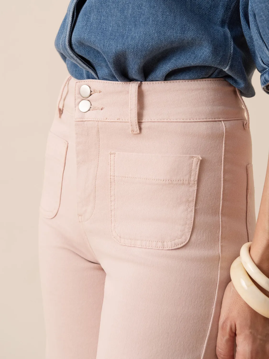 Oraije Elenette jeans flare rosa bosco