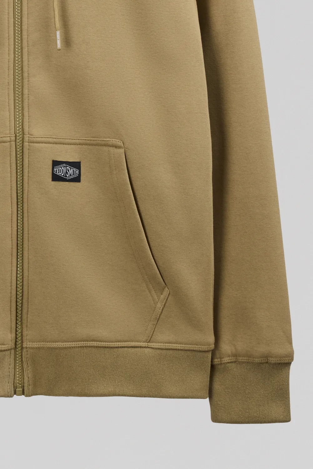 Teddy Smith G-Ony Hoody Zip felpa beige uomo sherpa