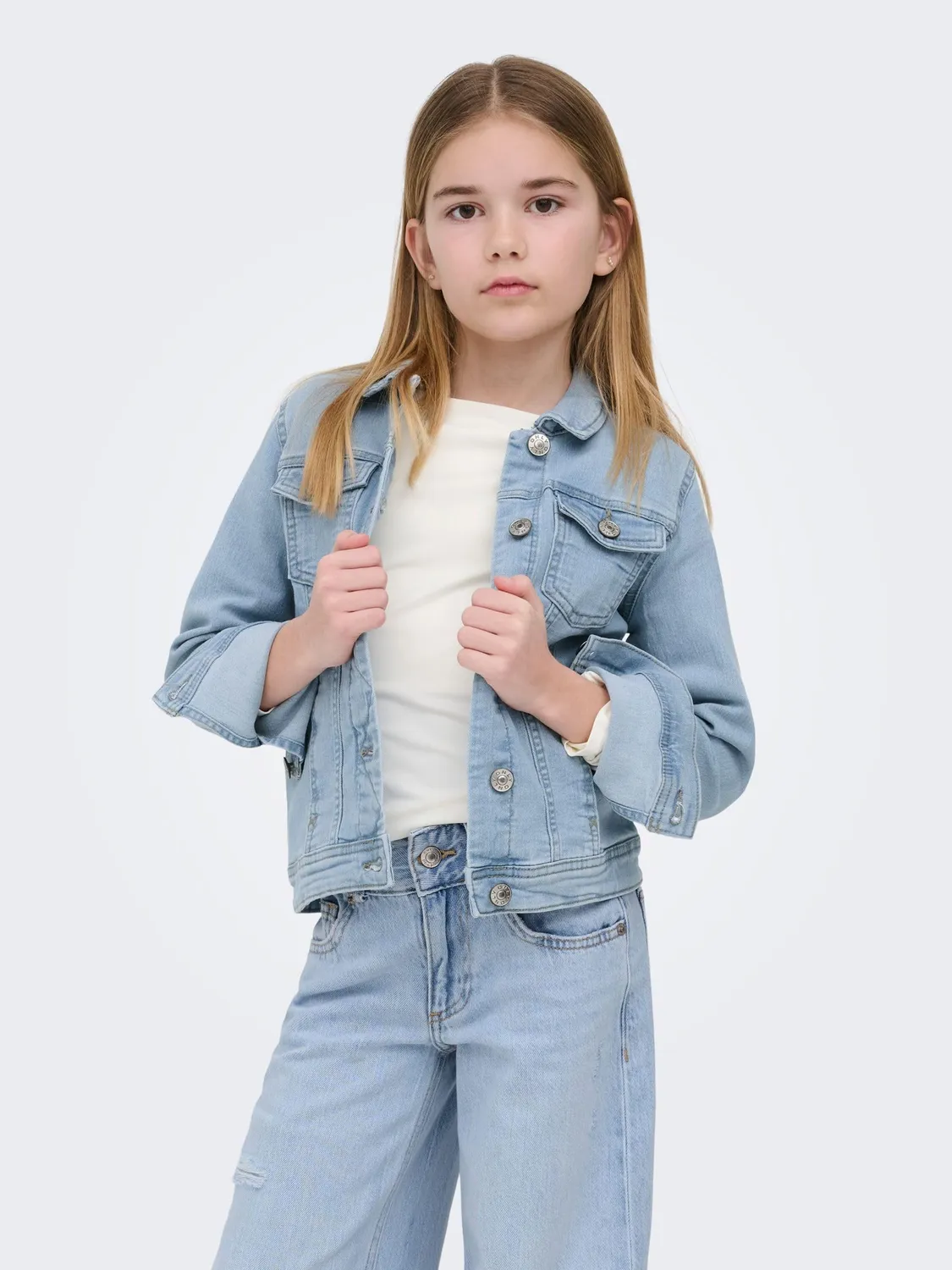 ONLY Kogsara giacca jeans bambina 6 anni azzurro chiaro