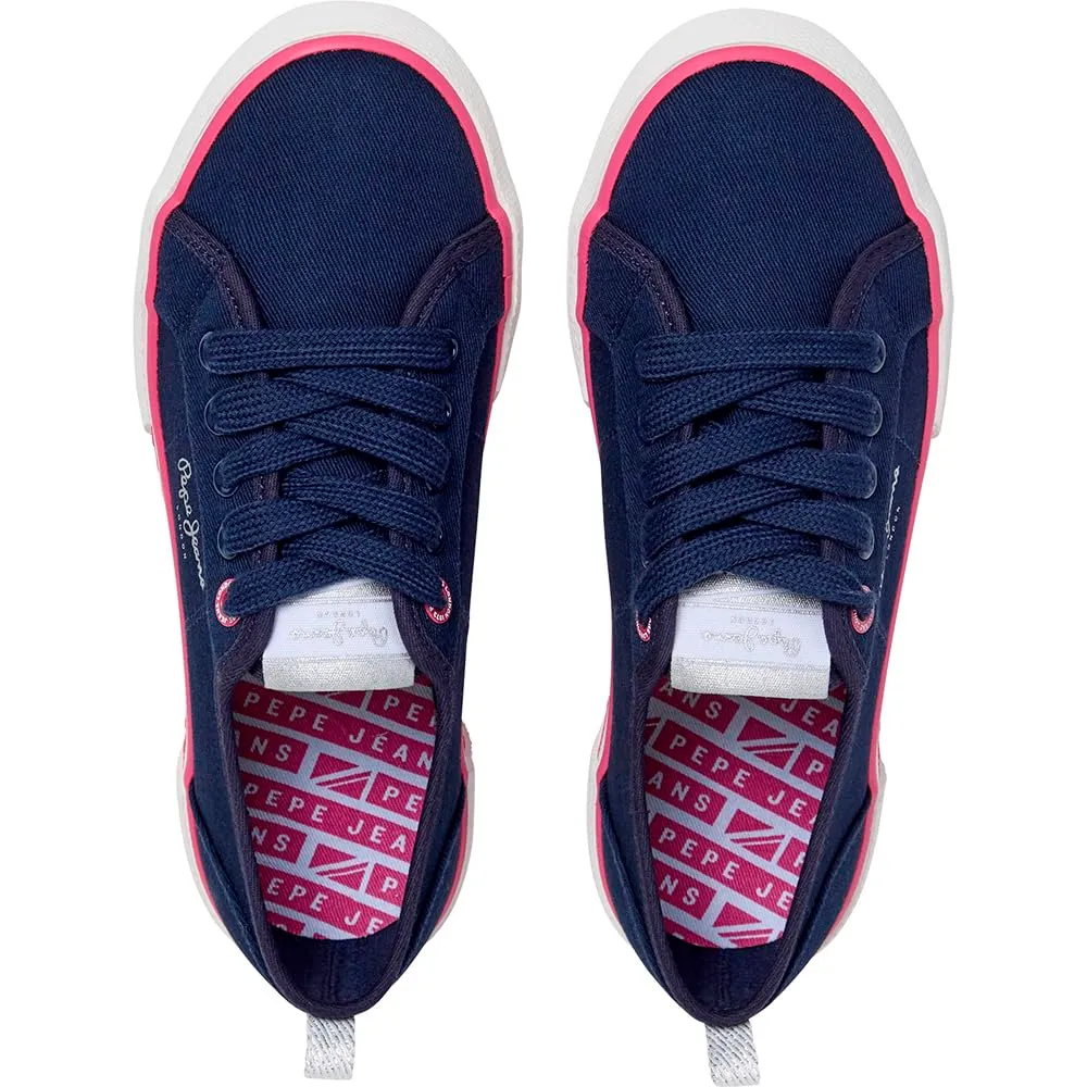 Pepe Jeans Brady Club G sneakers bambina blu navy tela