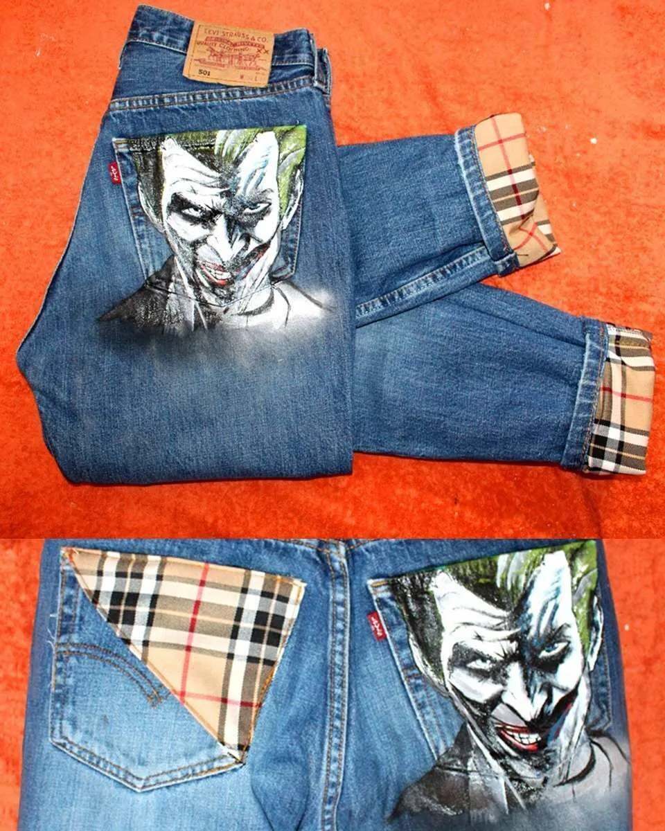 Levi’s Vintage Joker jeans dipinti tessuto Burberry