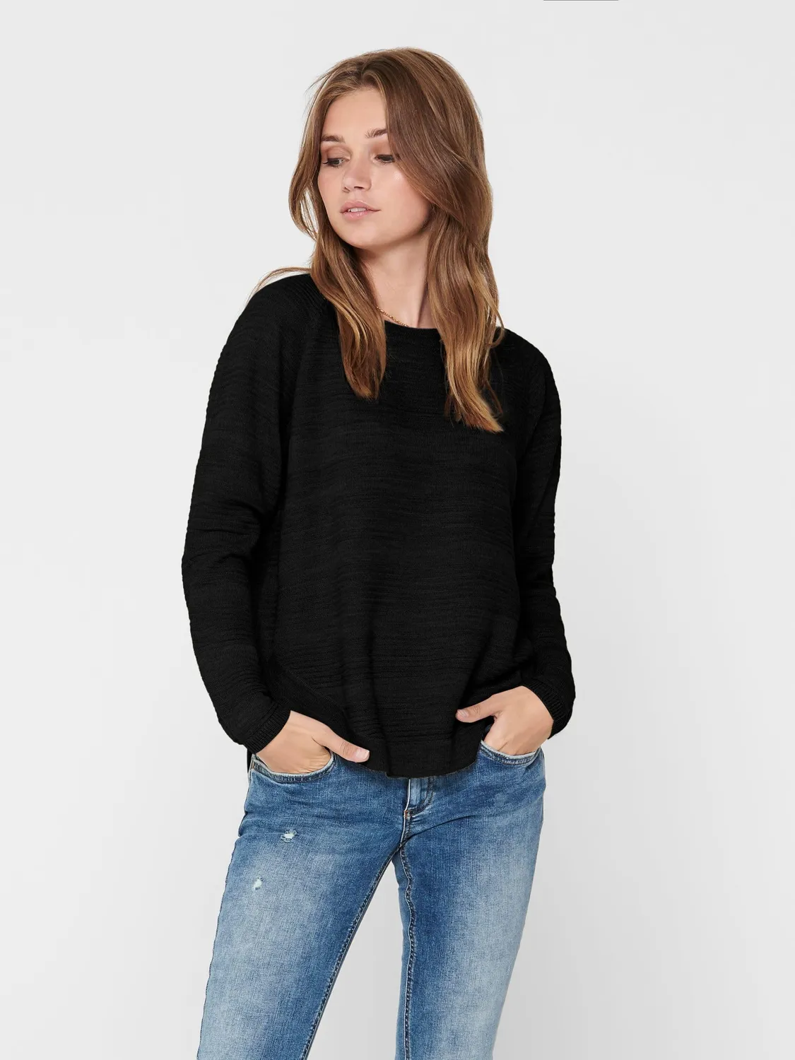 Only Onlcaviar Maglione Donna Nero Lana Misto