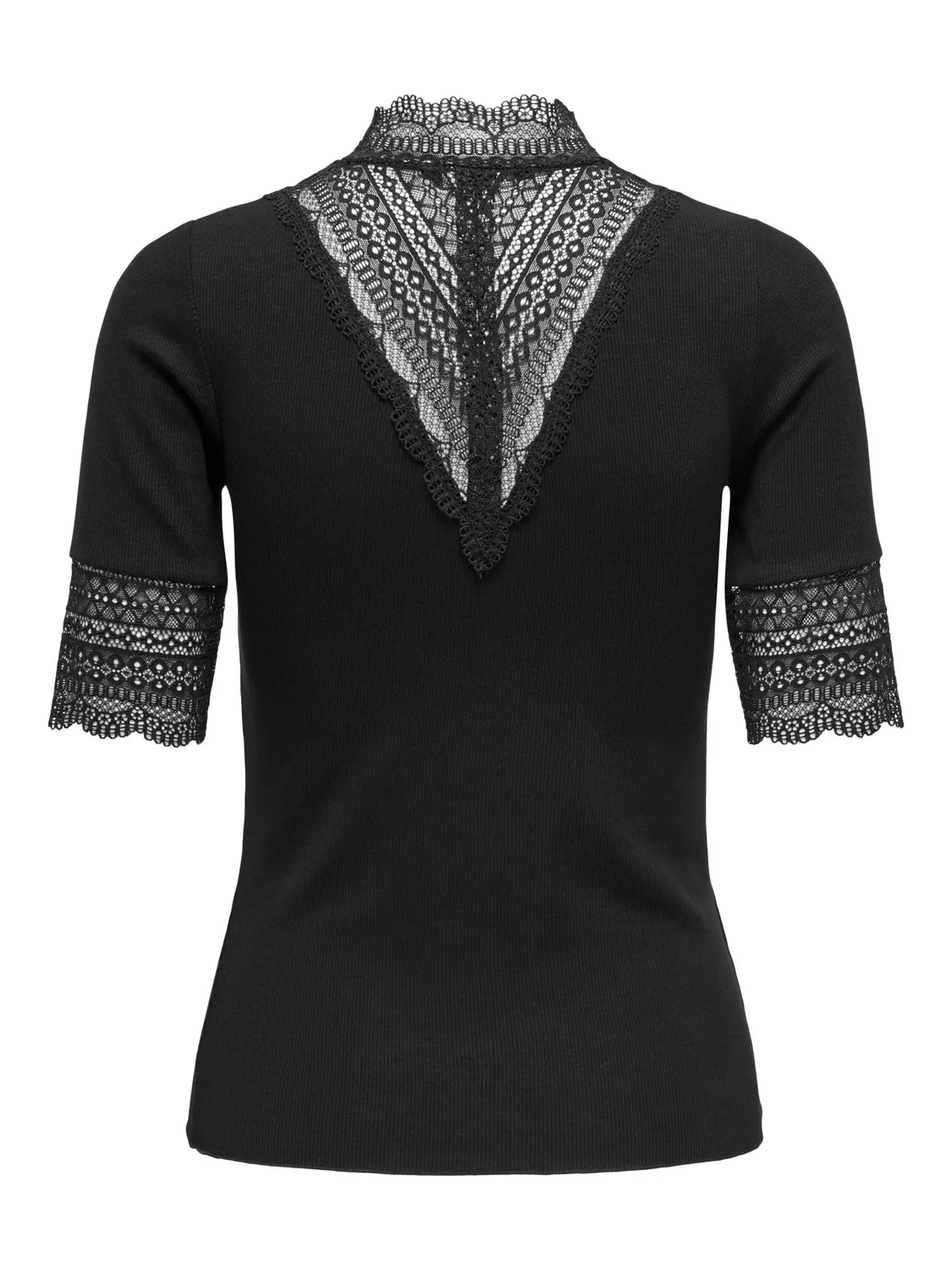 ONLY Onltilde Highneck Top Nero XS Manica Corta