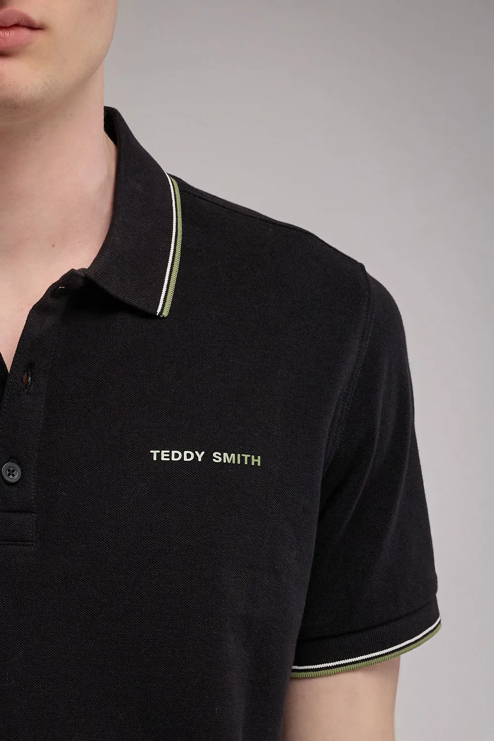 Teddy Smith Pasian 2 polo piqué nera cotone