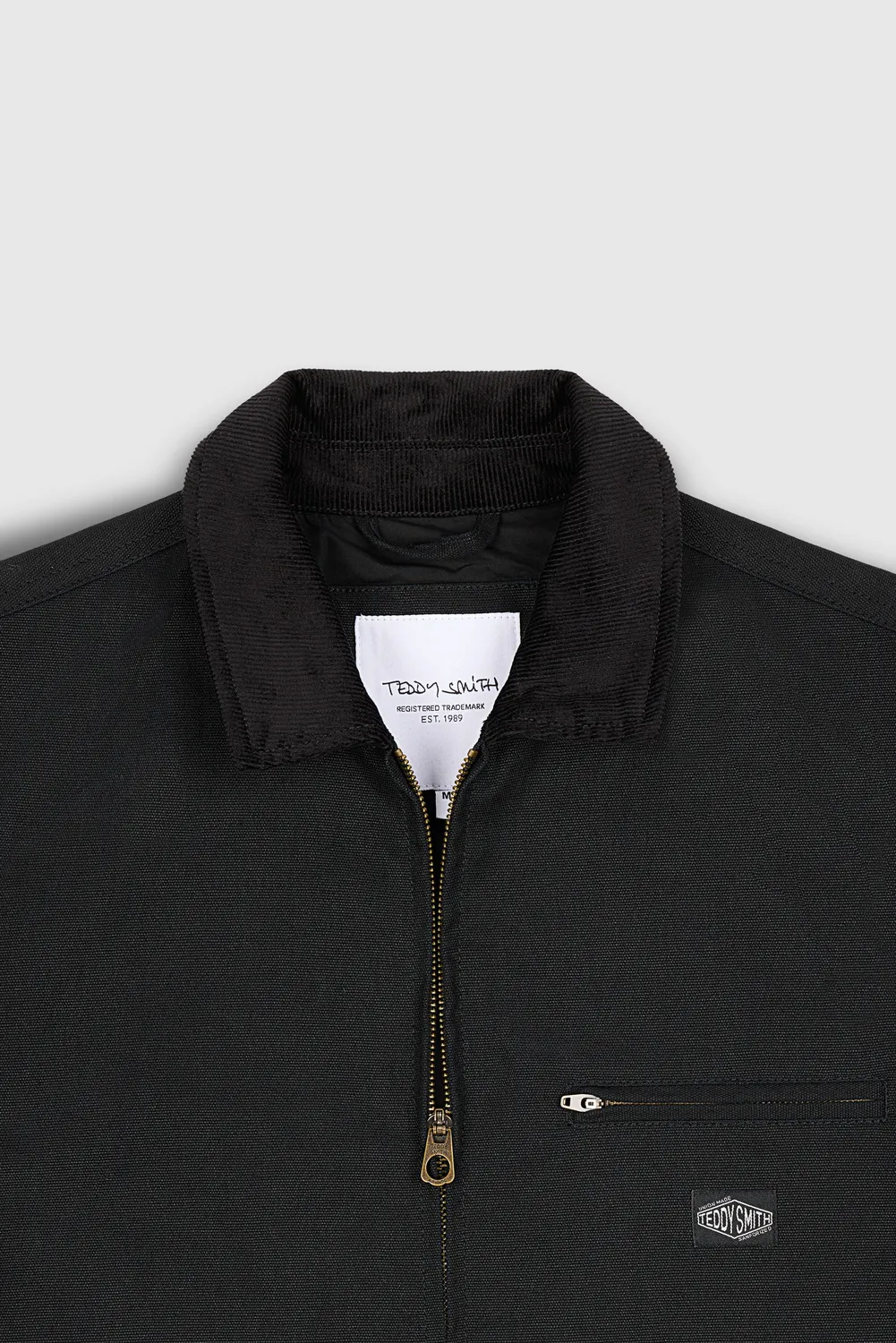 Teddy Smith B-Denver giubbotto uomo nero twill cotone