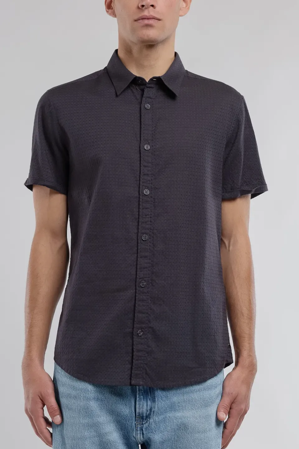 Teddy Smith Cut 2 camicia slim uomo blu navy