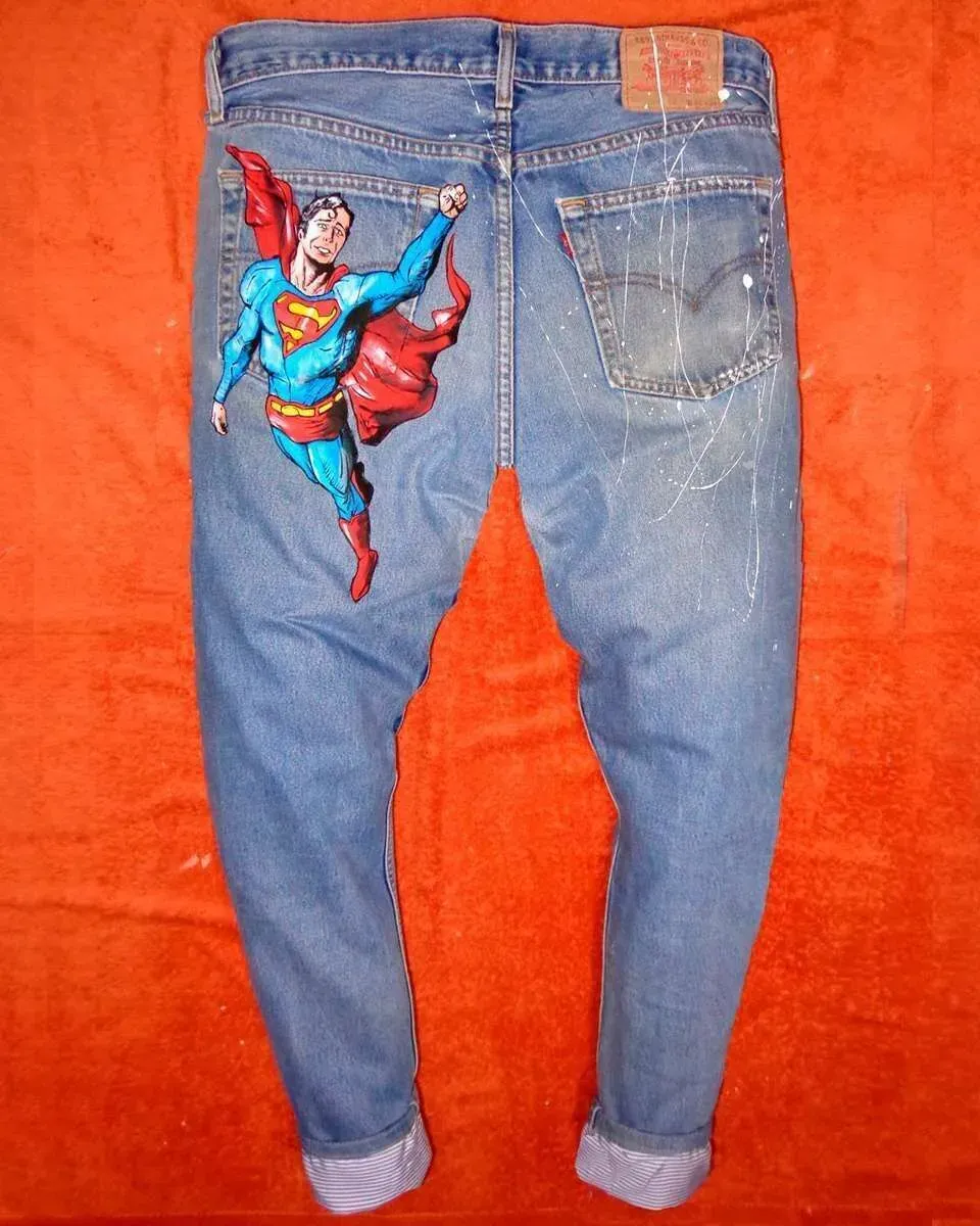 Levi’s Vintage Superman Marinaio jeans con tessuto