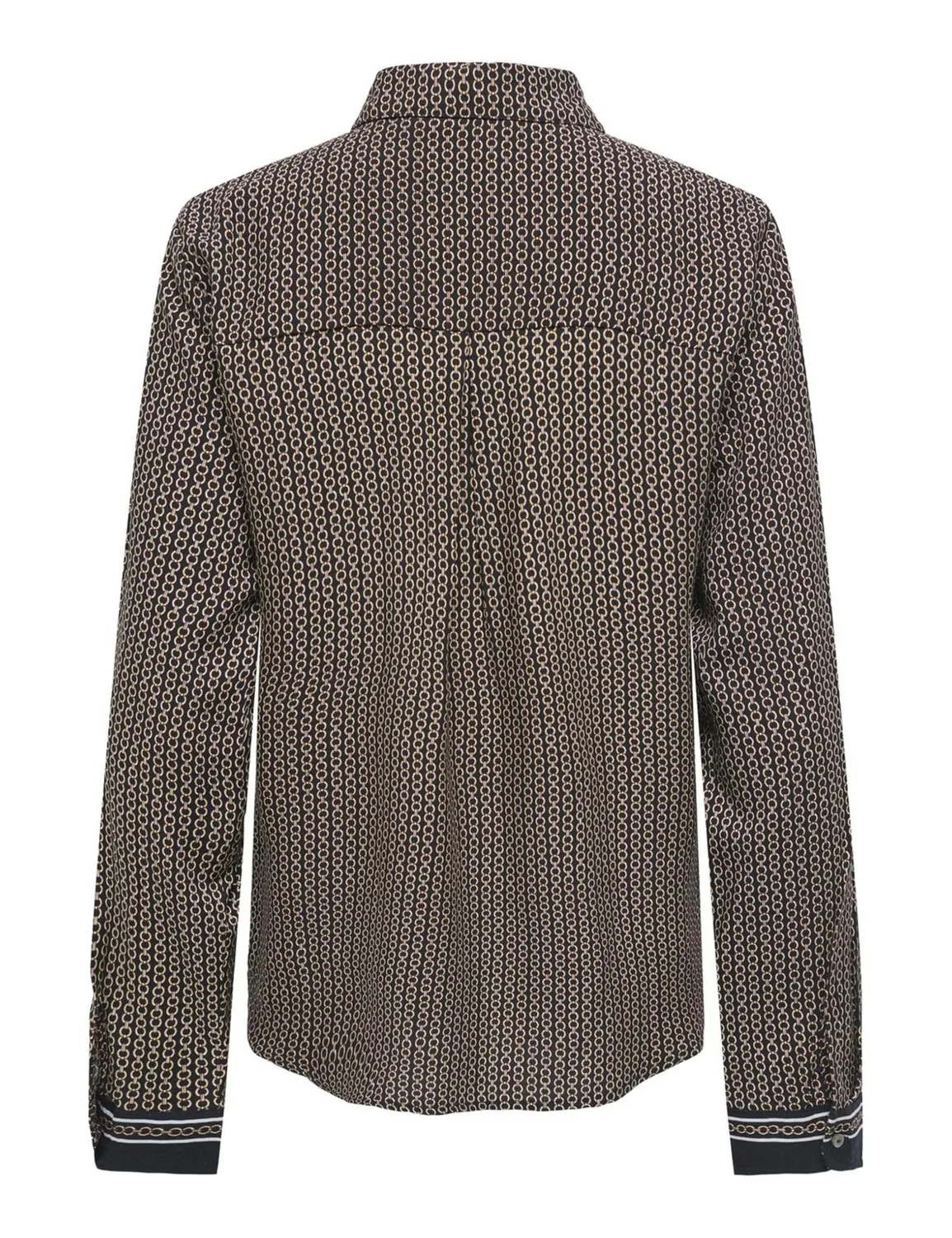 ONLY Onlveda Border camicia manica lunga nera XS