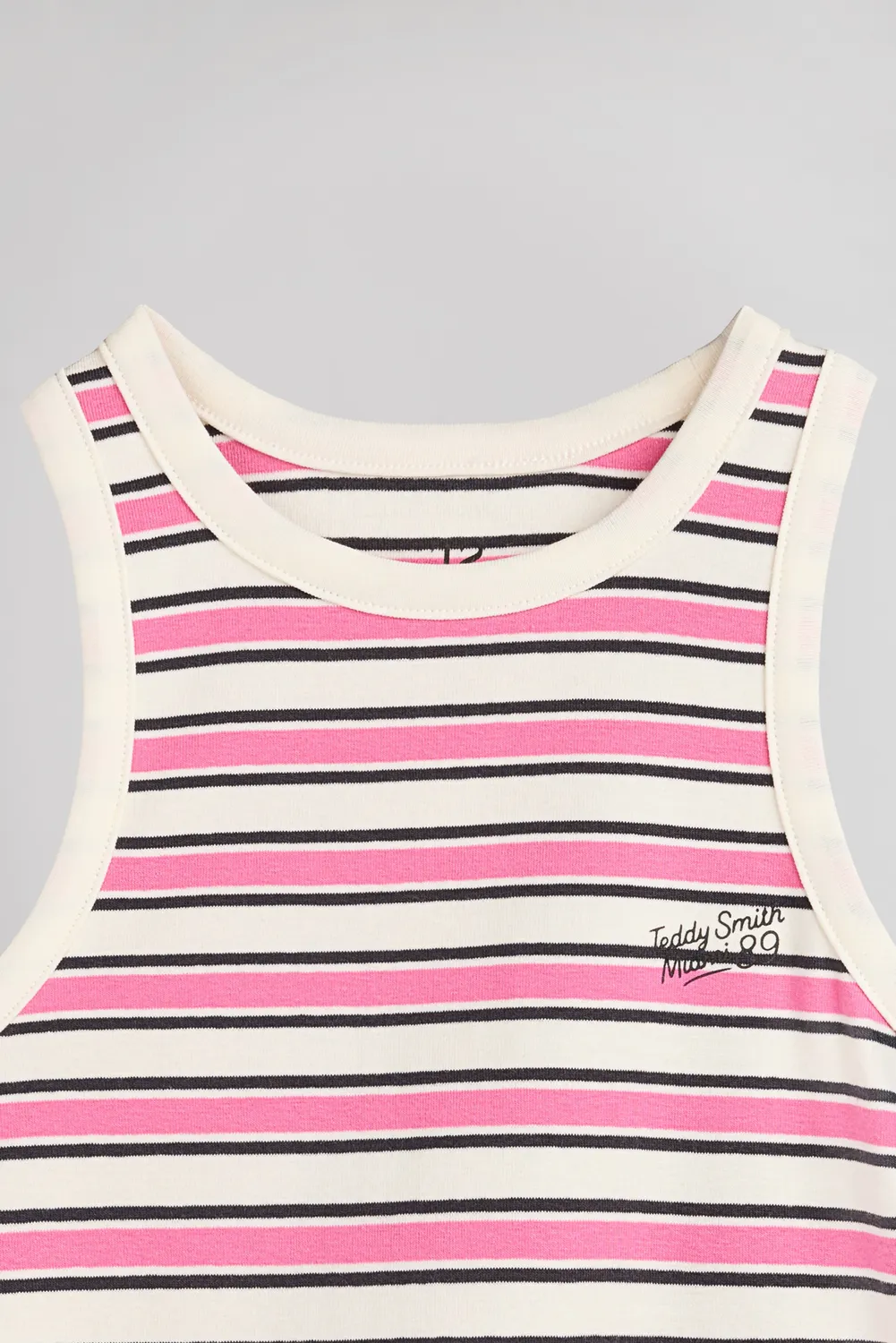 Teddy Smith D-Anna JR canotta bambina bubble pink righe
