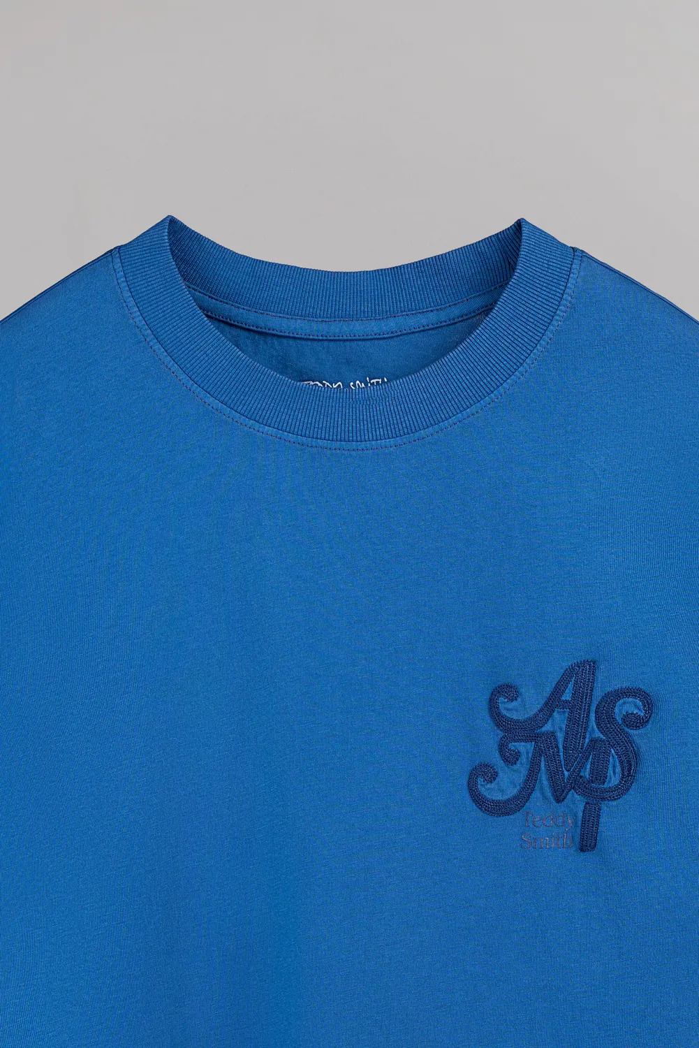 Teddy Smith T-Match MC t-shirt True Blue 100% cotone