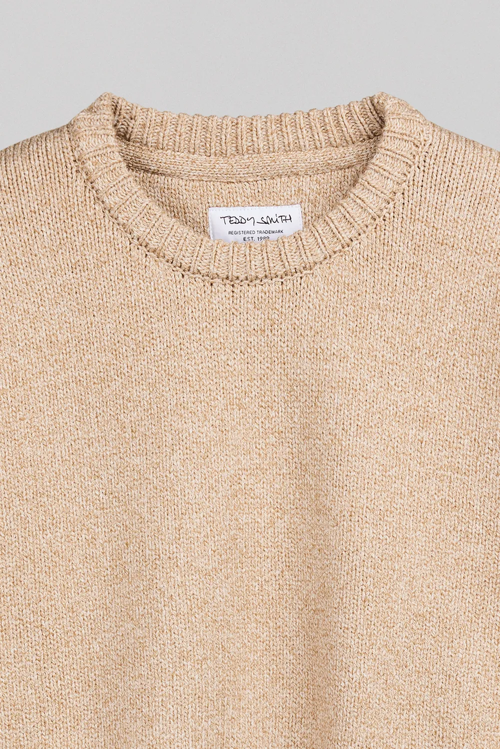 Teddy Smith P-Loic maglione beige chiné uomo