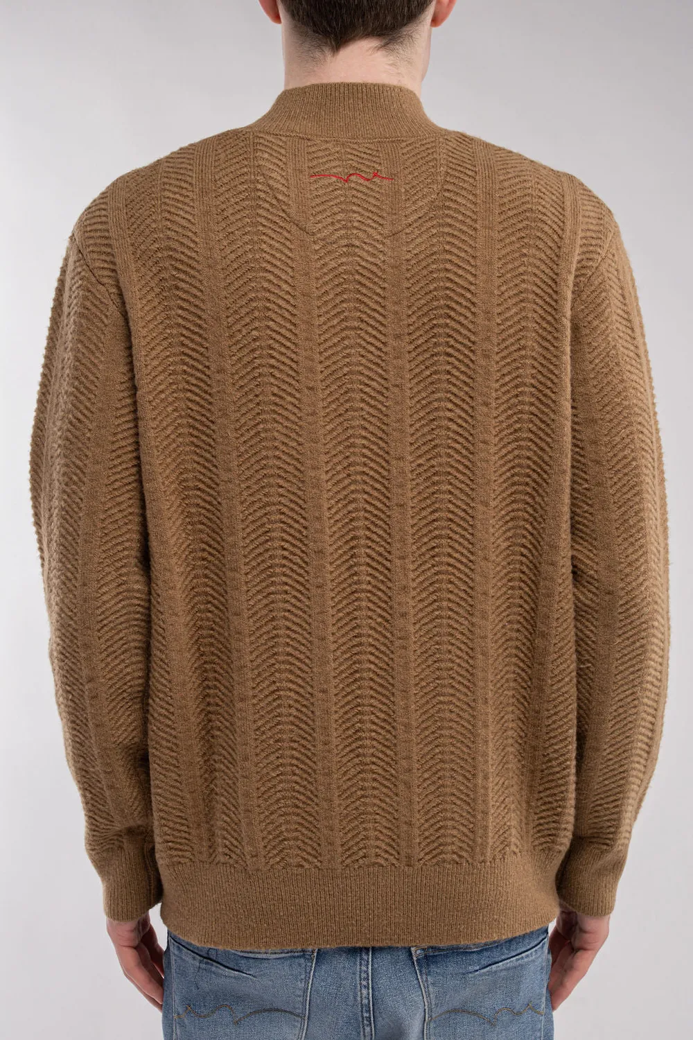 Teddy Smith P-Bacary maglione collo alto nocciola uomo
