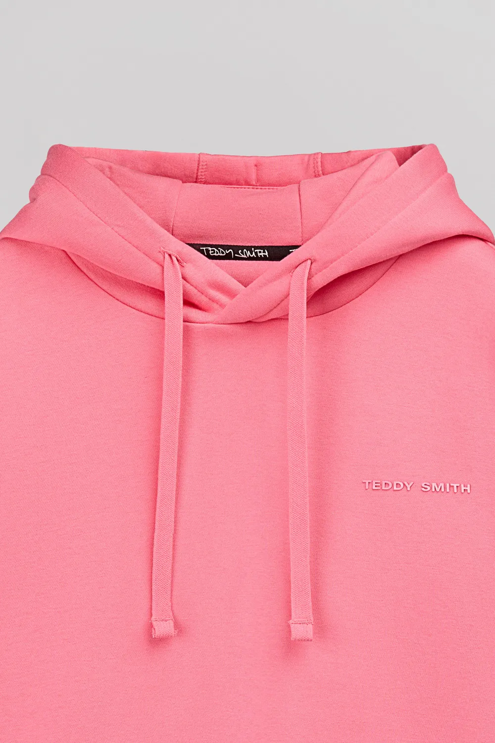 Teddy Smith S-Nark Hoody felpa uomo rosa cappuccio