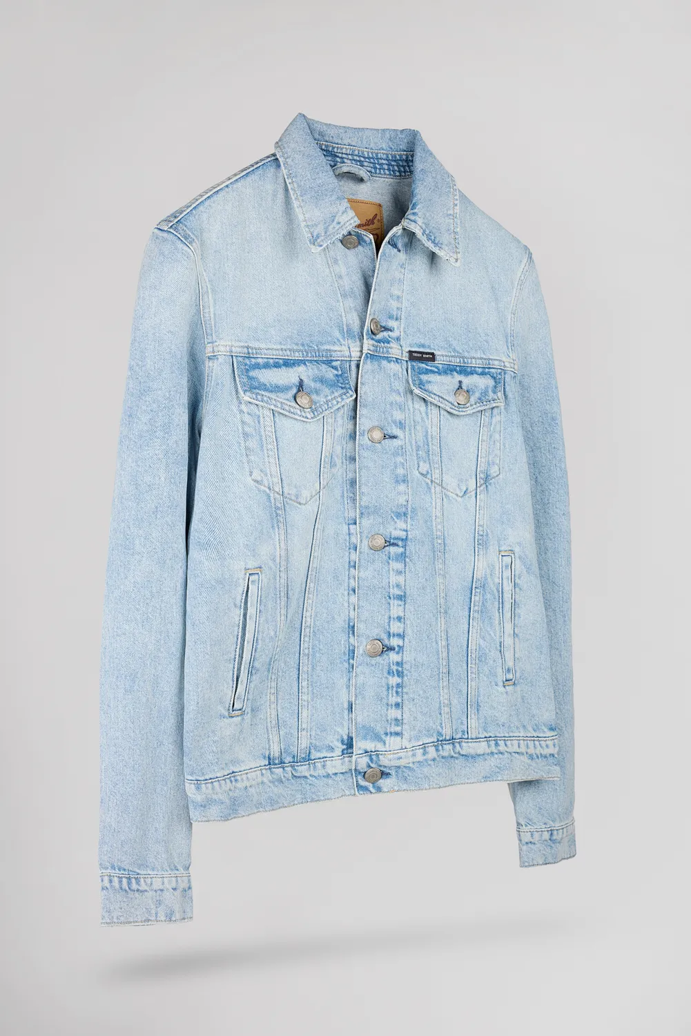 Teddy Smith Randall Fripp Destroy Giacca Denim Uomo Strappata