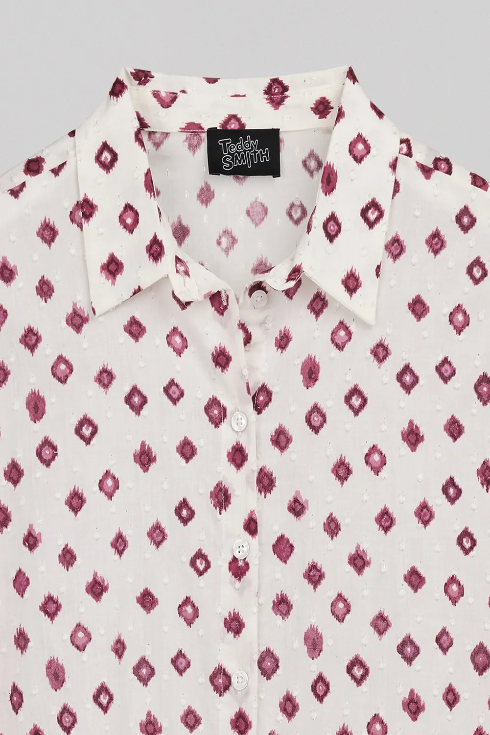 Teddy Smith C-Liviana camicia donna lampone scuro voile