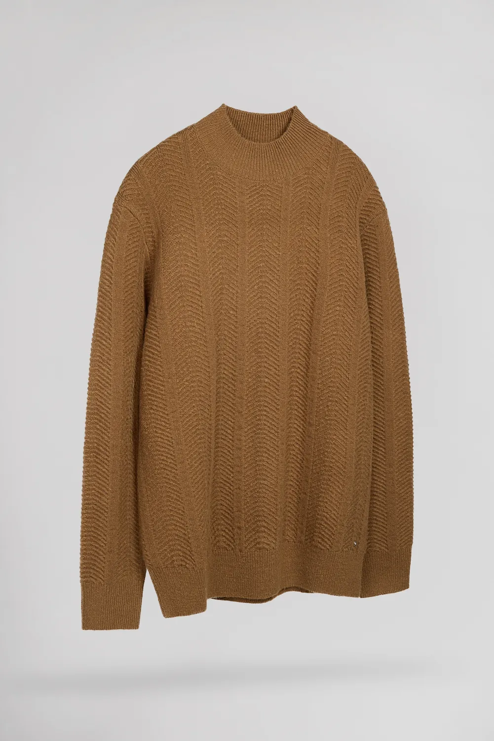 Teddy Smith P-Bacary maglione collo alto nocciola uomo