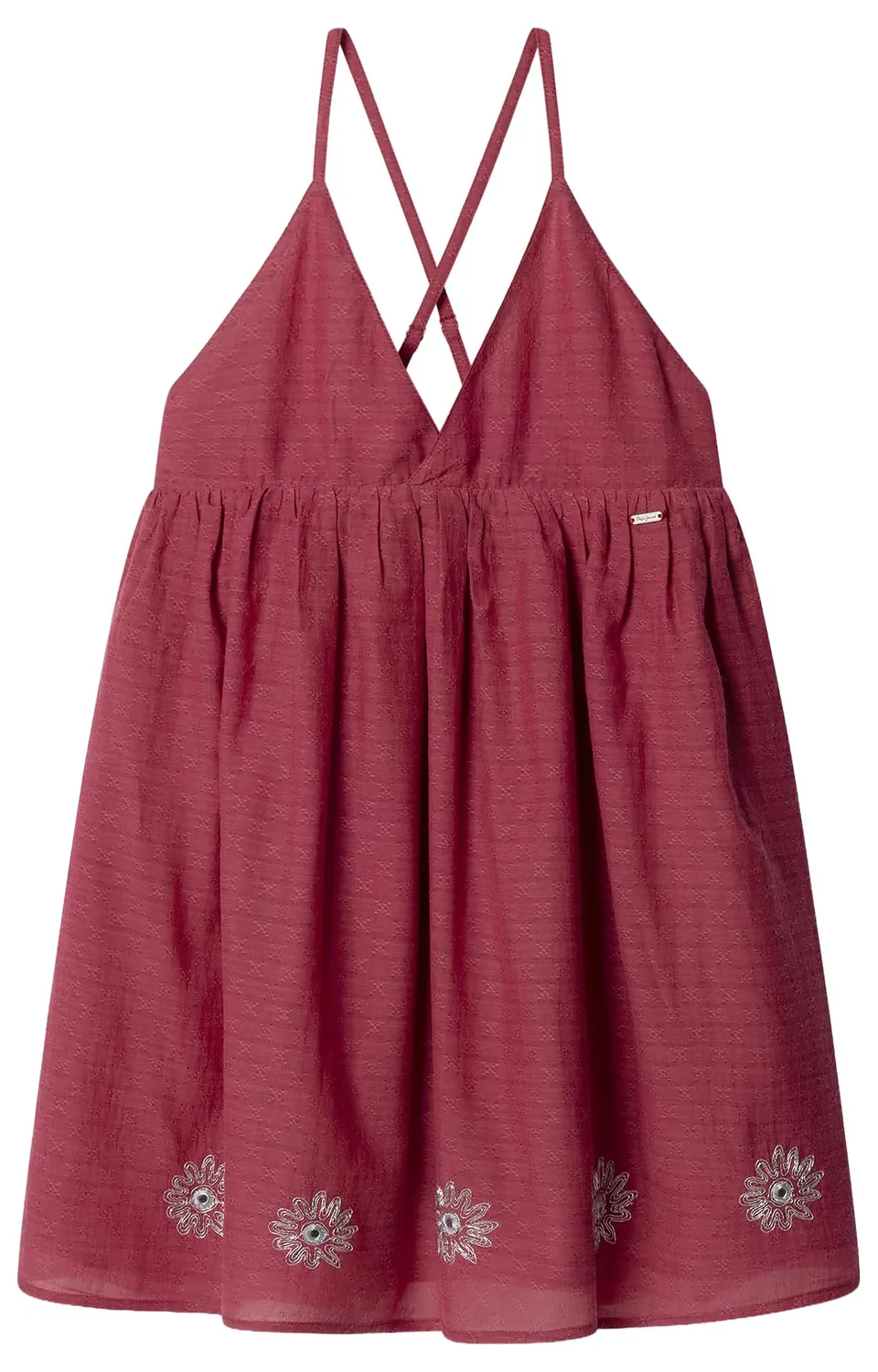 Pepe Jeans Irin Vestito Bambina Rosso 10 Anni Scollo V