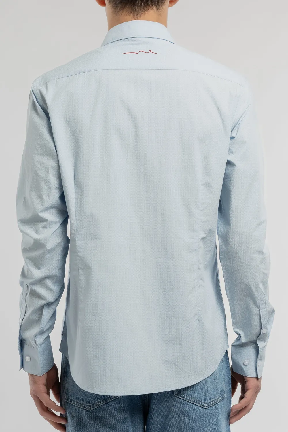 Teddy Smith Carton camicia uomo pastel blue microfloral