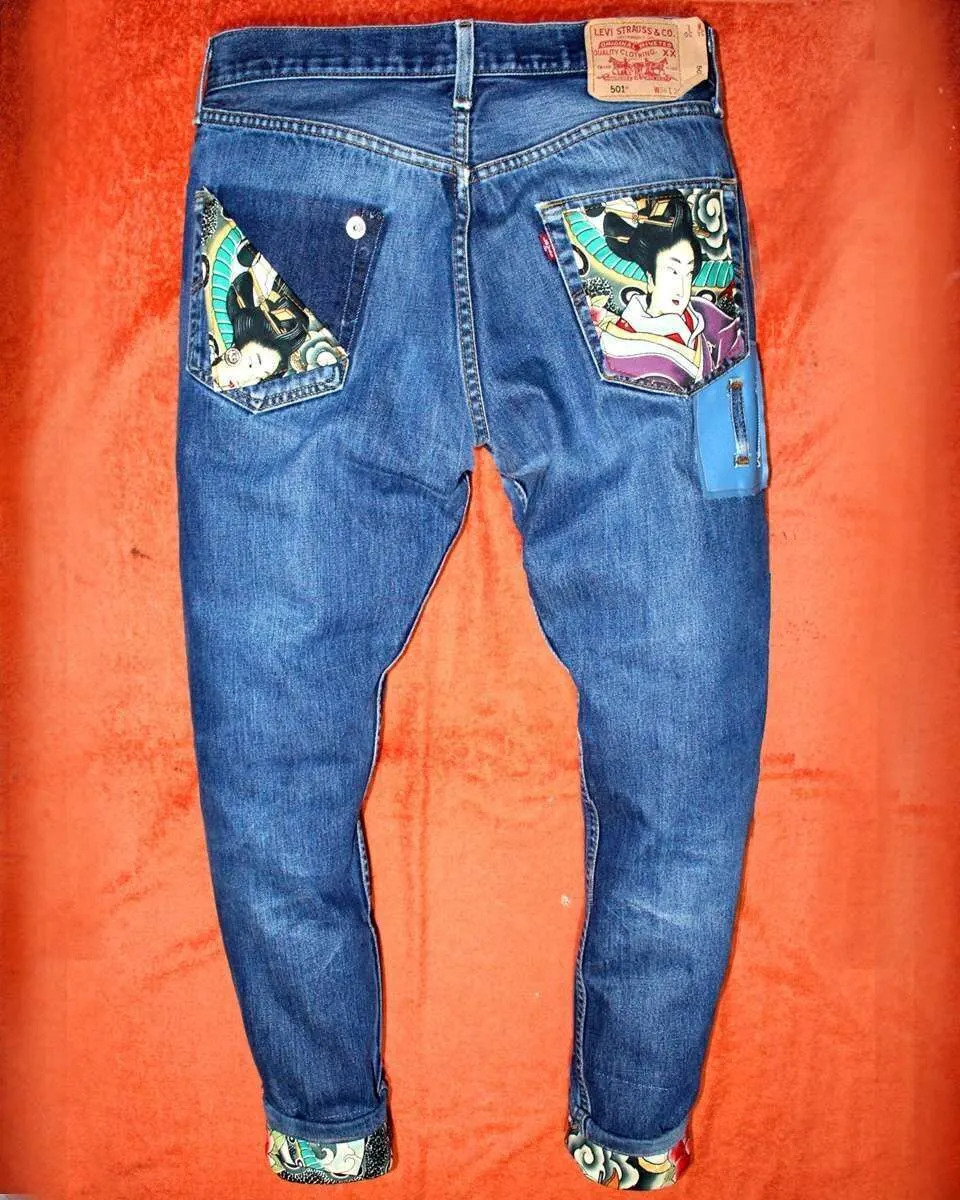 Never Say Never Levi's Vintage Jeans Geisha Serpente