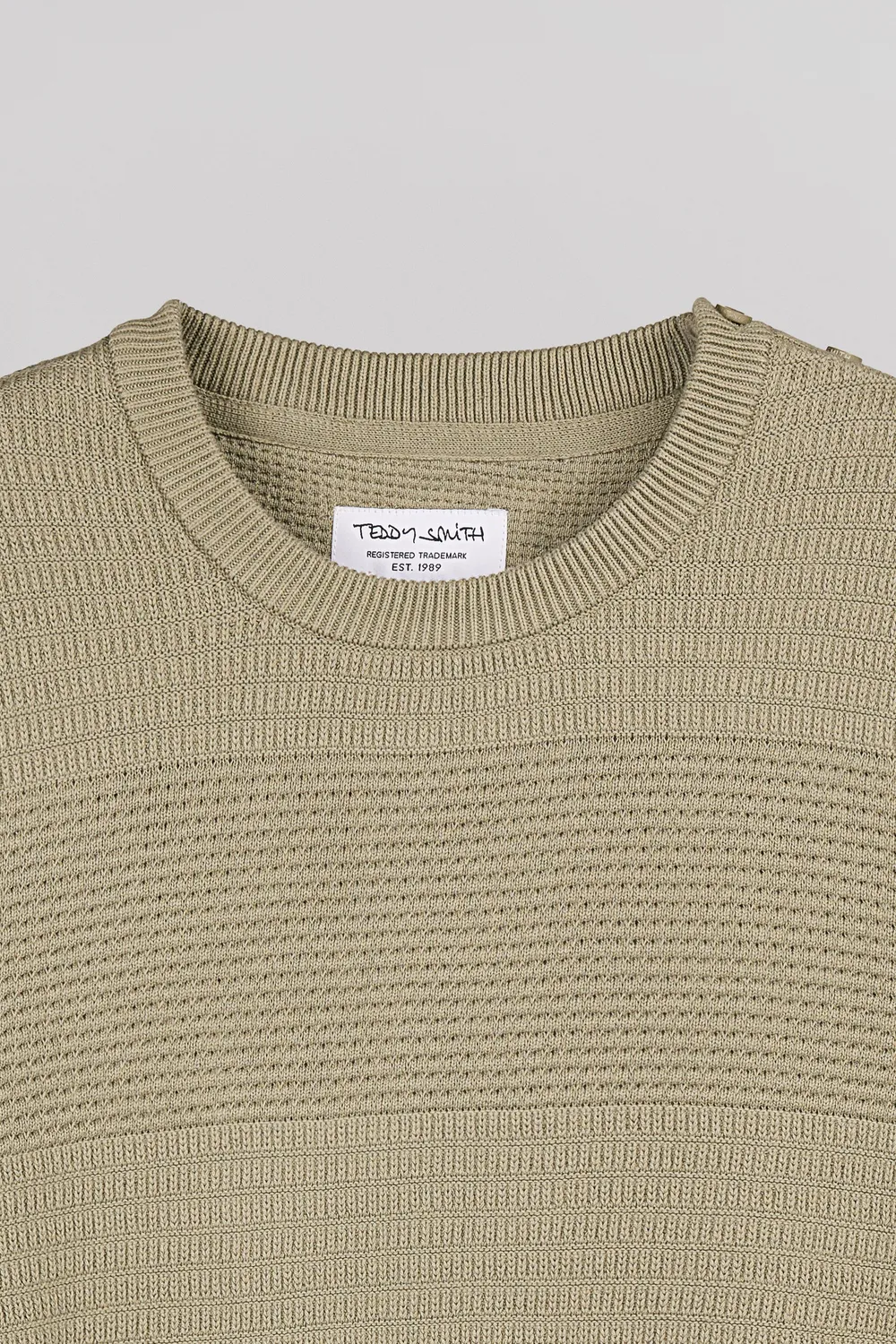 Teddy Smith P-Roni pull uomo bleach kaki girocollo
