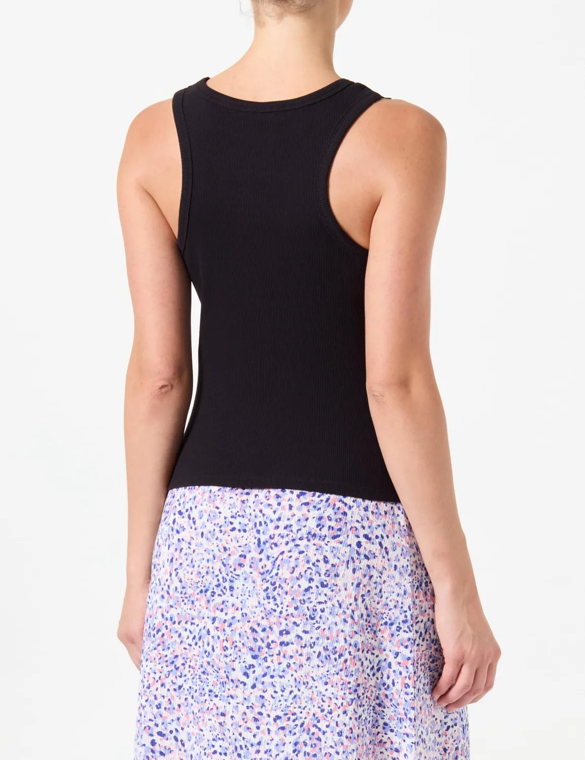 ONLY Onlnilus S/L Mix Top canotta smanicata nera