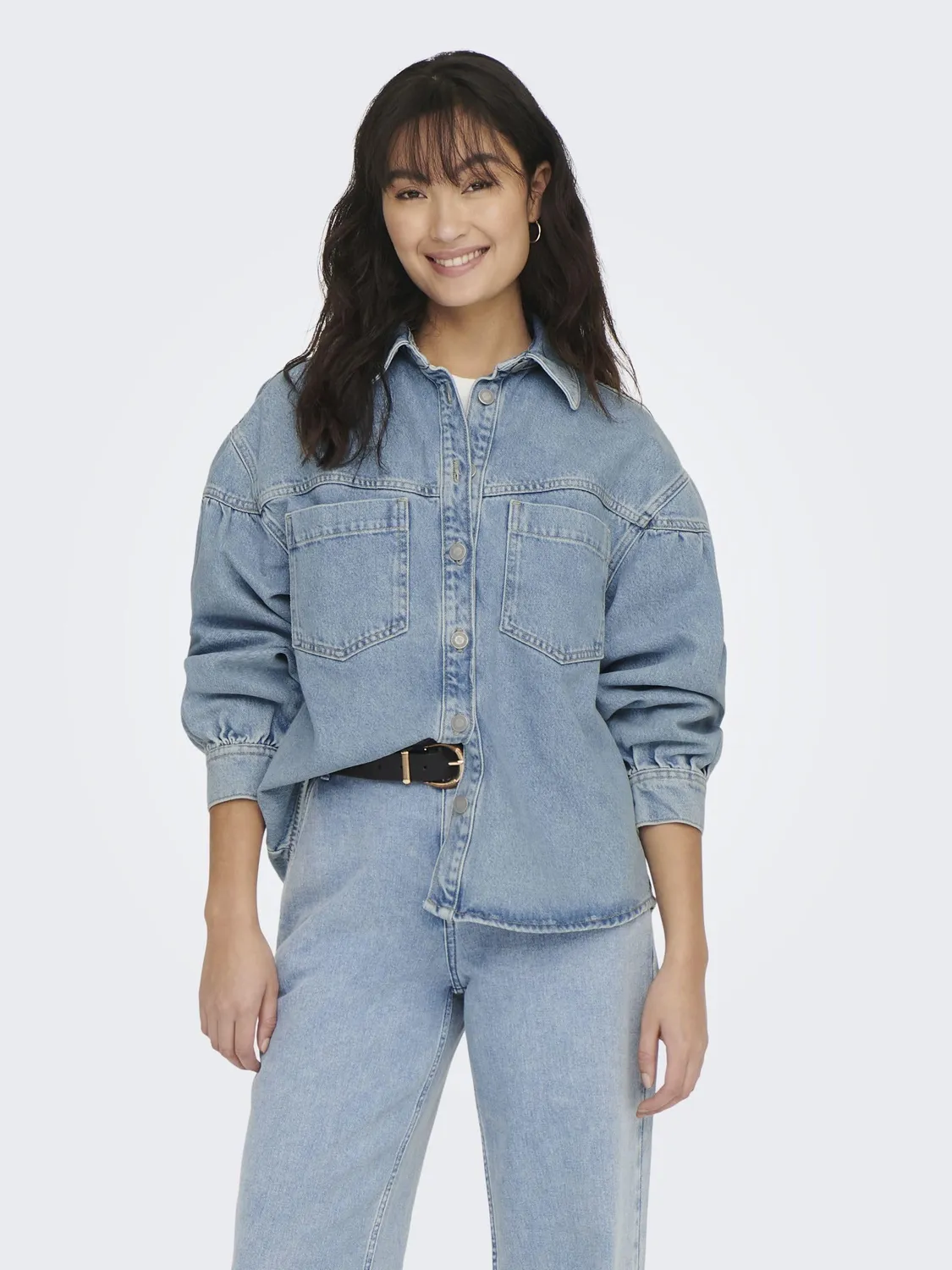 ONLY Onlanni giacca jeans Mix Blu Chiaro XS