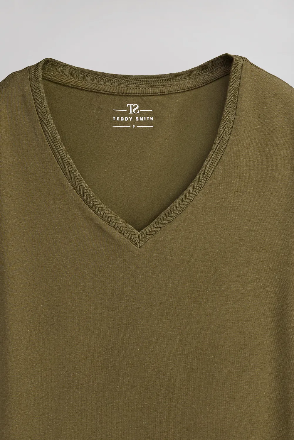 Teddy Smith T-MIA T-Shirt Donna Verde Sweet Jungle Scollo V