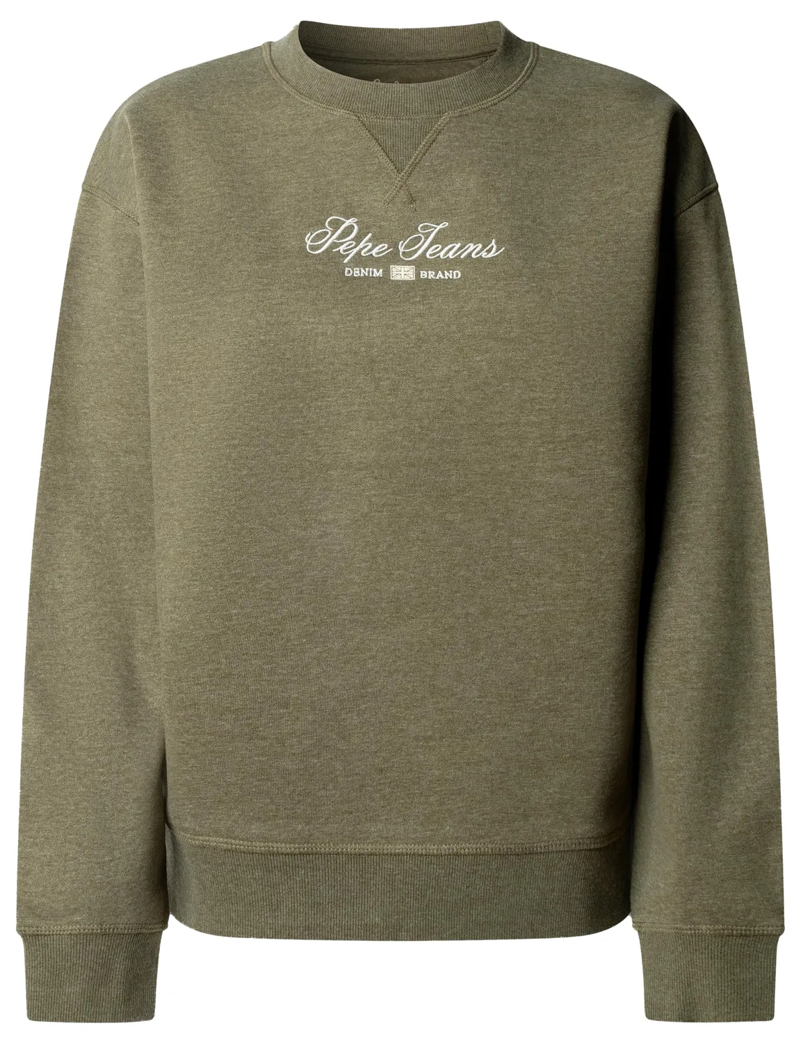 Pepe Jeans W New Flag Crew felpa donna marrone cotone
