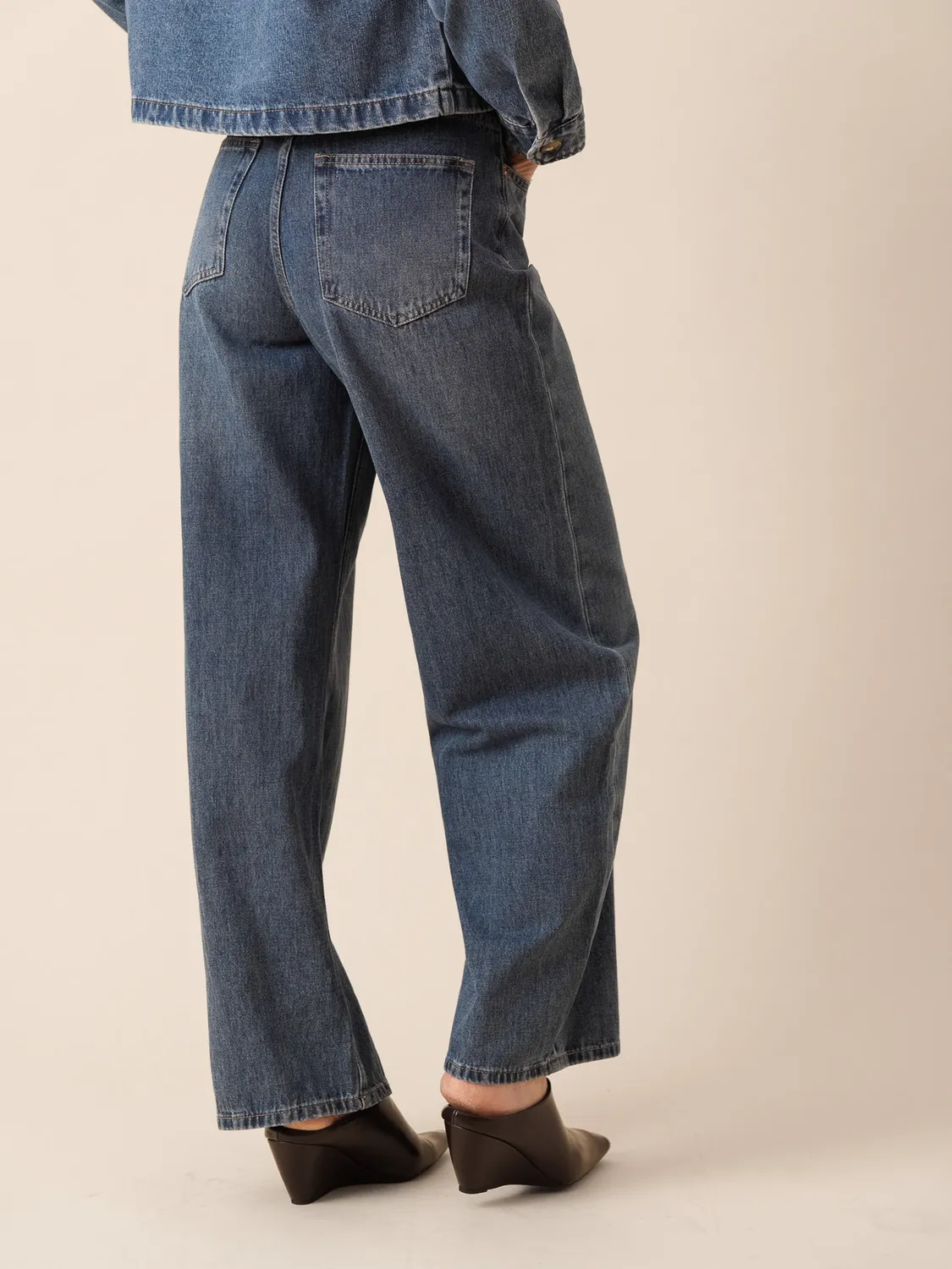Oraije Brune Jeans Barrel Blu Stone