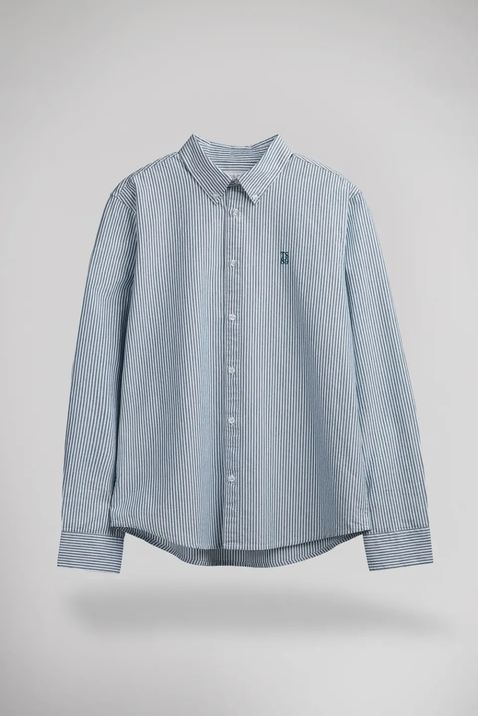 Teddy Smith C-Stanley Camicia Righe Verde Cotone Uomo