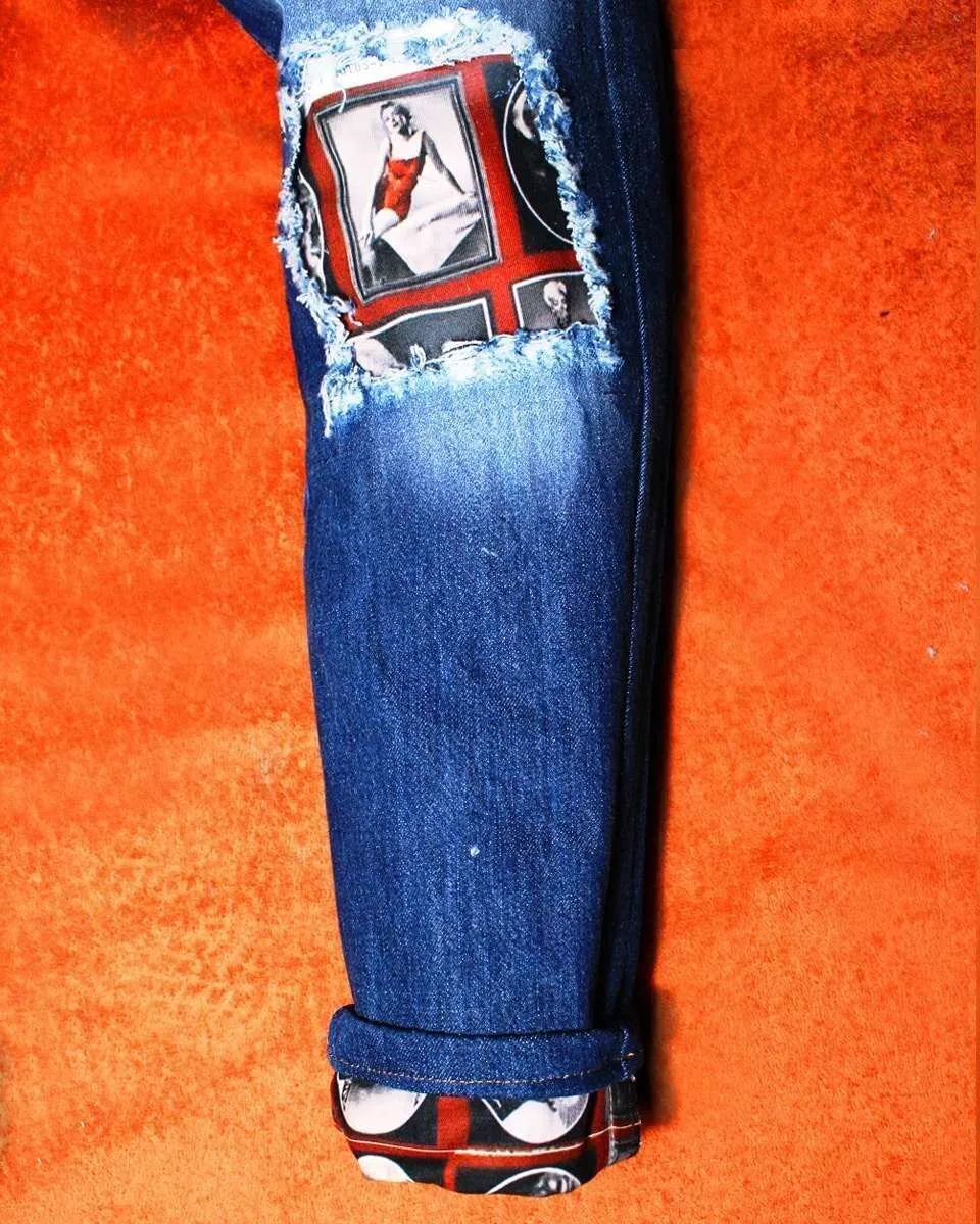 Never Say Never Levi's Vintage Marilyn Monroe jeans tessuto retrò