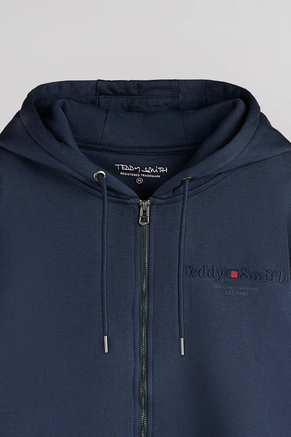 Teddy Smith Giclass Jim HZ felpa zip cappuccio blu navy uomo